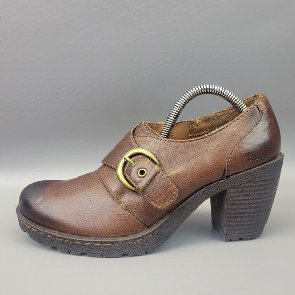 BOC Born Concepts Women's Sz 6.5 US/37‎ EU Brown Leather Zip Heeled Shoes C03752 - Picture 11 of 16